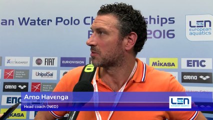 Interviews after Netherlands won by 11:10 against Greece – Women Preliminary, Belgrade 2016 European Championships