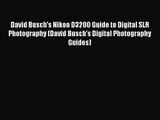 Read David Busch's Nikon D3200 Guide to Digital SLR Photography (David Busch's Digital Photography