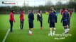 Mohamed Elneny trains with his new Arsenal team-mates