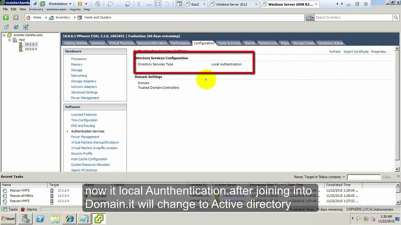 How to Join VMware ESXi 5.1 to Active Directory Domain