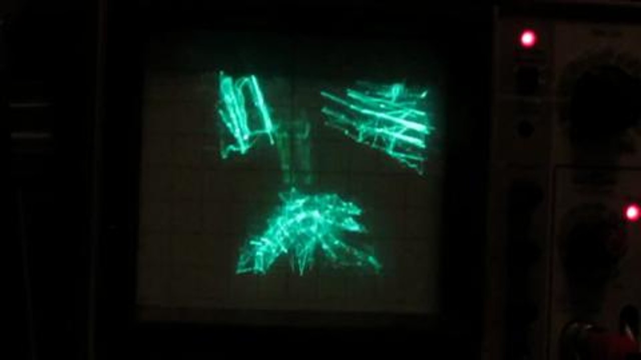Quake on an oscilloscope