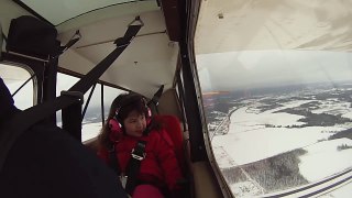 Dad and Daughter Flying on Cloud Nine