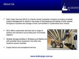 Bulk Cargo Storage and Container Transport Services