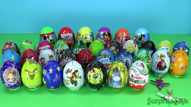 36 Surprise eggs Disney Cars Sofia Dora the Explorer Toy Story Kinder Surprise