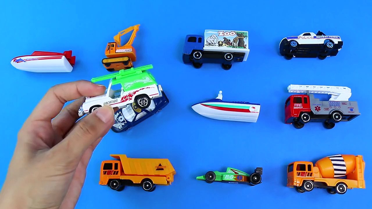 Learn Street Vehicles Names in English Trucks and Cars Learning video for kids