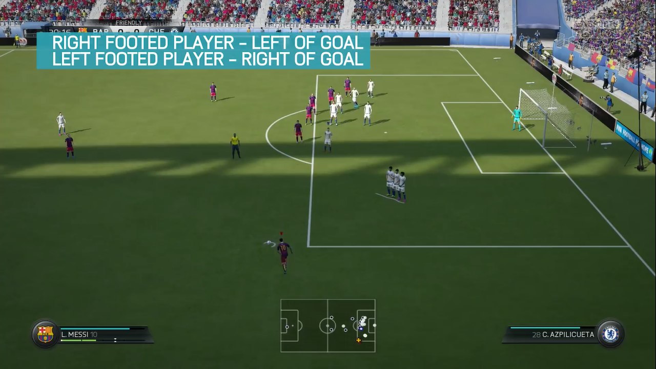 FIFA 16 Tutorial - How To Score Curled Free Kicks