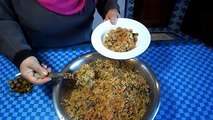 اكلة شتوية فرفوشة او كسكسي بالبسباس او كسكسى مقطر فى (المطوية) اكلات البيت التونسي Tunisia