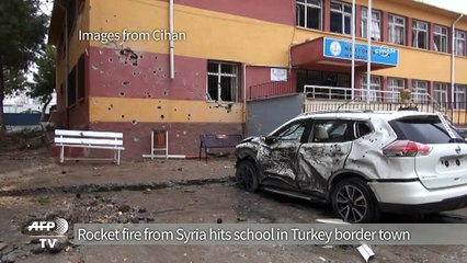 Fire from Syria hits school in Turkey border town