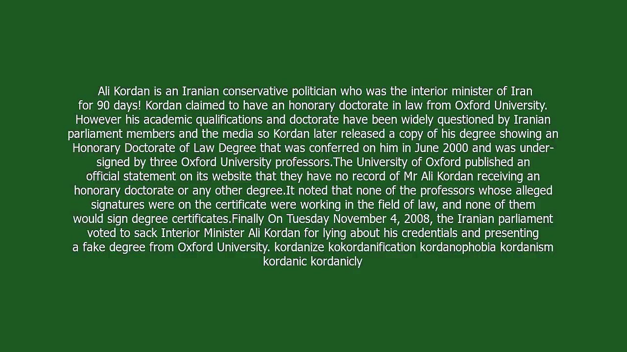 Kordan meaning and pronunciation