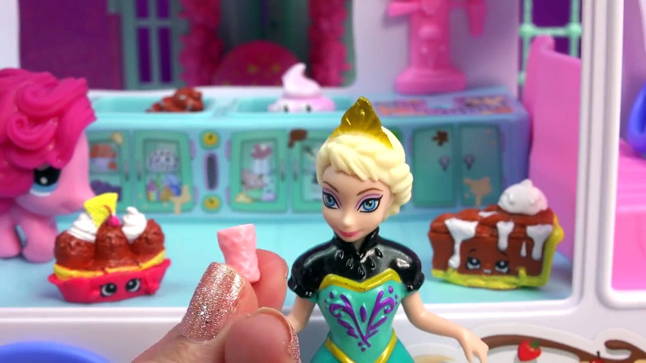 Moshi Monsters Ice Cream Truck Queen Elsa MLP Fashems Shopkins Ice Scream Food Factory Fu