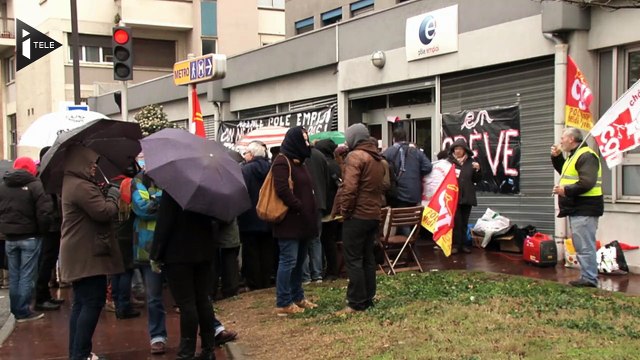 Pôle Emploi en grève pour protester contre le nouvel accueil des chômeurs