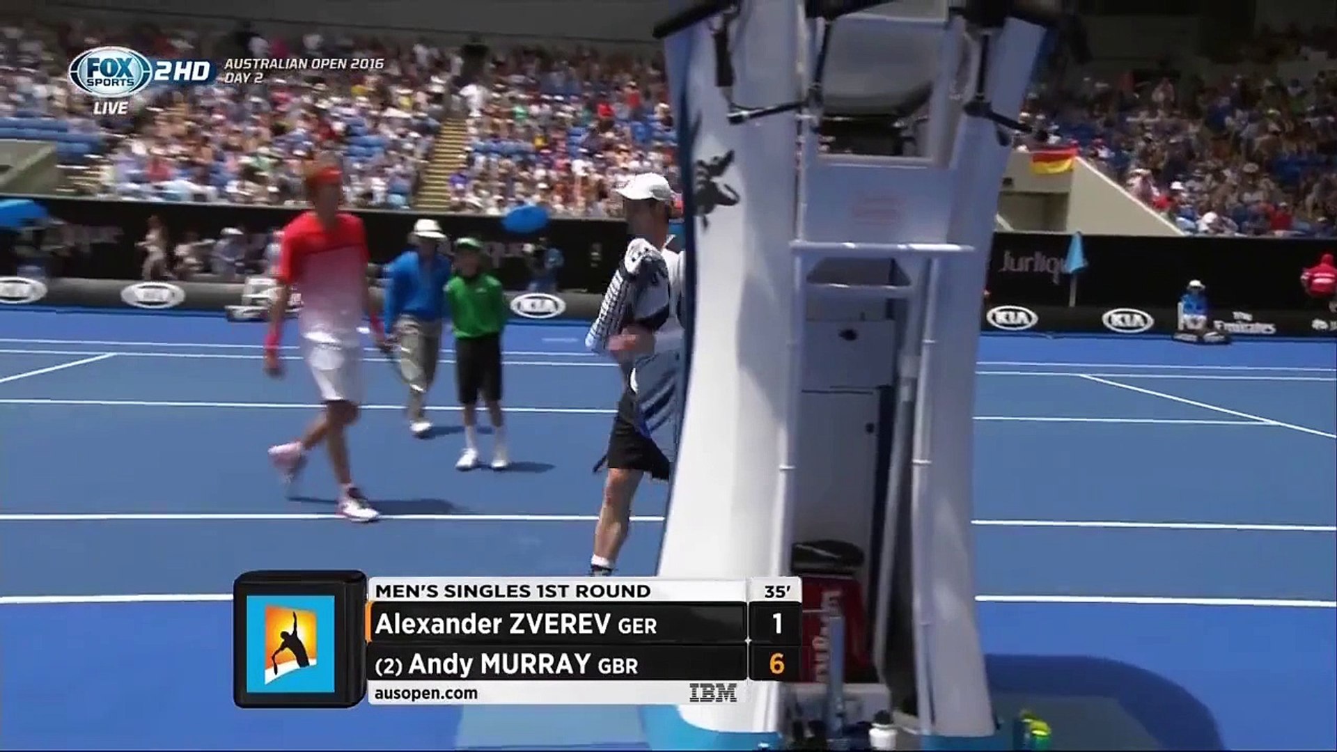 Andy Murray vs Alexander Zverev 2016 Australian Open R1 Highlights HD -  video dailymotion