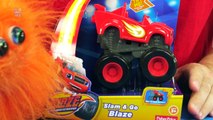 BLAZE AND THE MONSTER MACHINES Slam & Go Blaze Racing Toy Monster Truck From Fisher Price