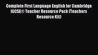 Complete First Language English for Cambridge IGCSE® Teacher Resource Pack (Teachers Resource