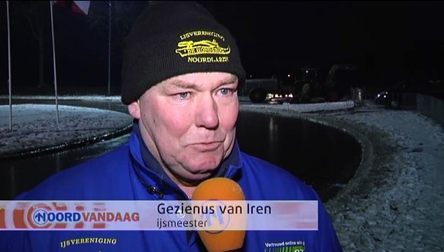 IJsmeester Gezienus van Iren geemotioneerd na meting - RTV Noord