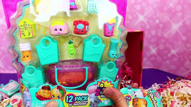 Shopkins Season 3 Unboxing of Surprise Toys with Blind Baskets and Blind Bags with DisneyCarToys