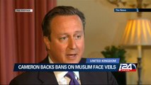 D. Cameron backs bans on Muslim face veils