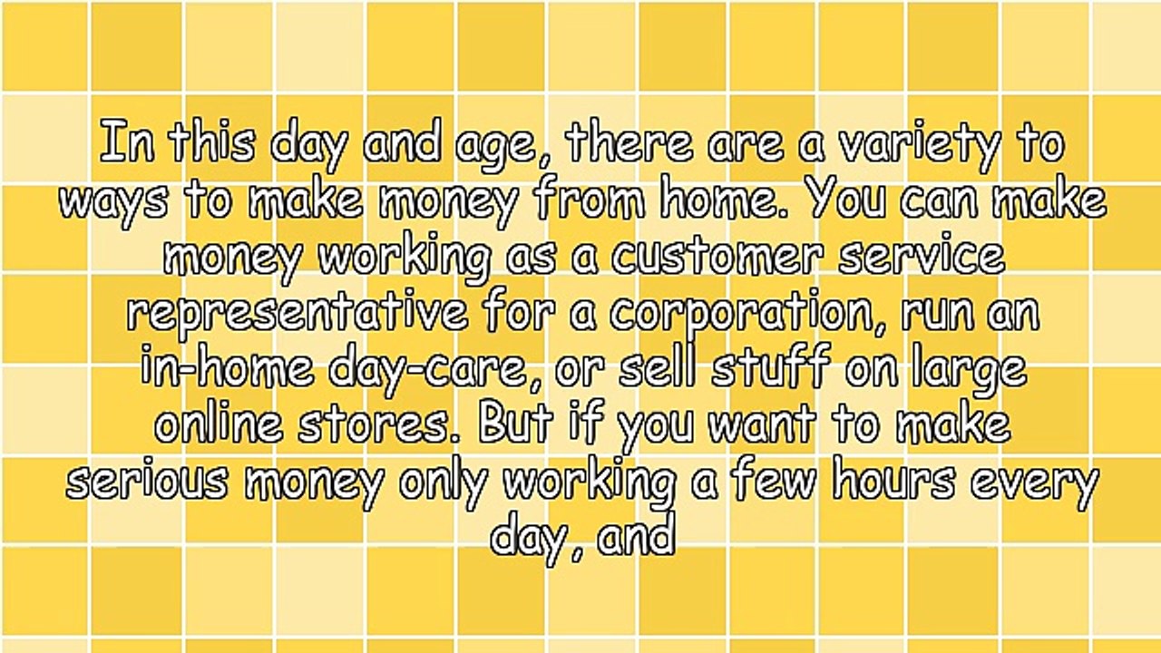 The Number One Way To Make Money From Home