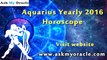 Aquarius Horoscope 2016 Predictions | Aquarius Yearly Love, Career Horoscope
