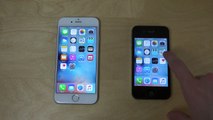 iPhone 6 iOS 9 Beta 5 vs. iPhone 4S iOS 9 Beta 5 - Speed Test!