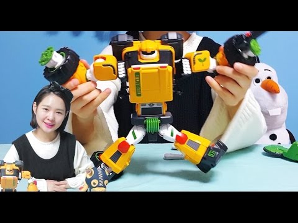 "에리를 구하라 !" 또봇 테라클 3단 변신 로봇 자동차 장난감 놀이 베렝구어 인형놀...