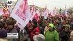 Raw: Germans Protest Violence Against Refugees