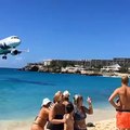 Saint Martin Island has an extreme airport right next to the beach