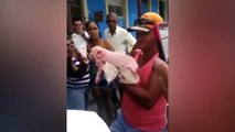 Shocking Video PIGLET BORN With The HEAD a MONKEY 'MUTANT' at Ciego de Avila in central Cuba
