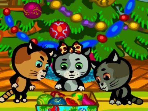 Развивающий мультфильм 3 котёнка. Песни для детей. Холодный холодильник.