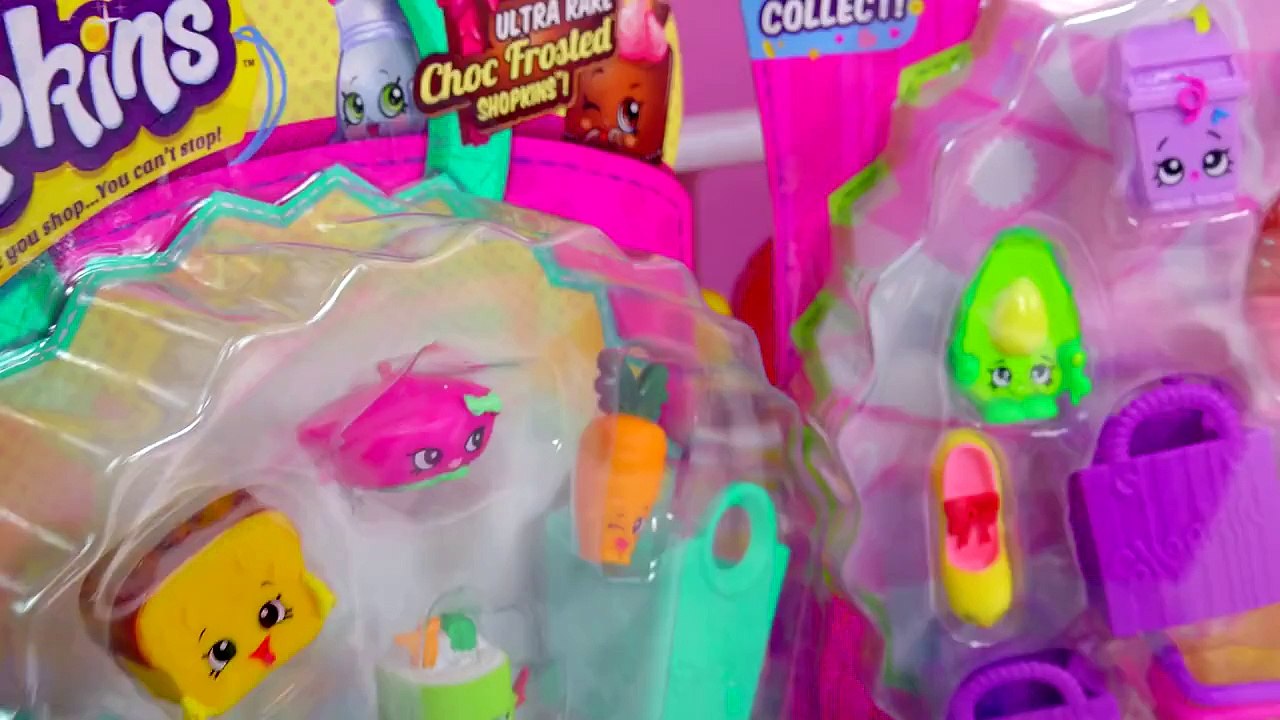 Pop MY Little Pony Pinkie + Rainbow Dash are Unboxing Shopkins Season 2 + 3 in Fridge Play