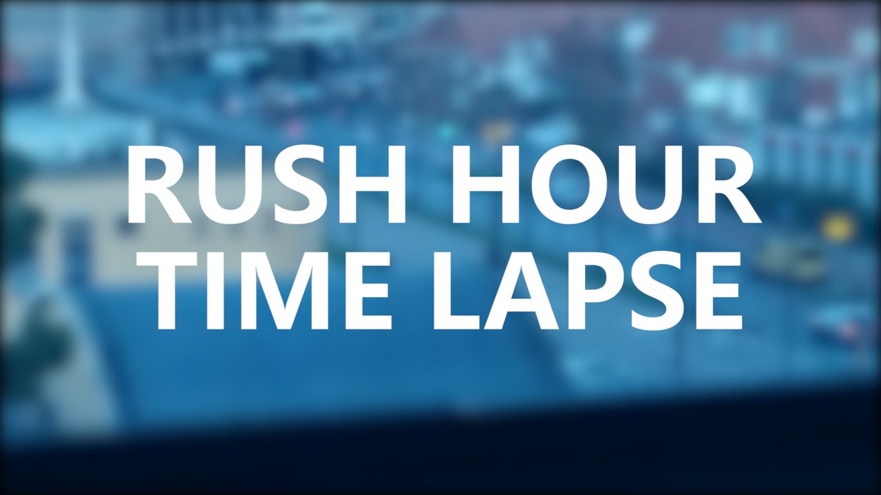 Rush Hour - Time Lapse of Traffic intersection FULL HD