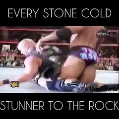 How many times did the rock get the stunner