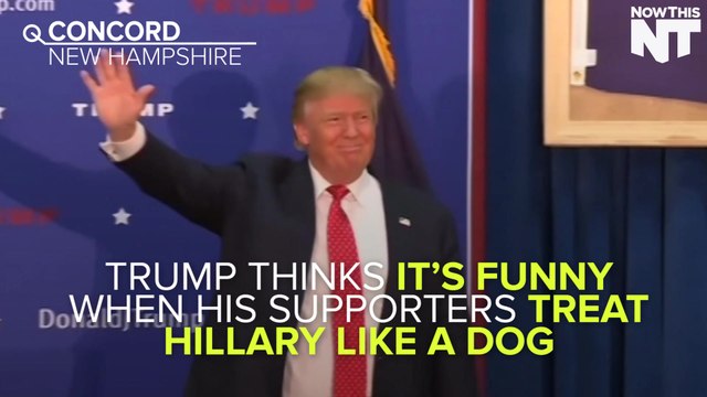 Trump Jokes With Supporter Who Calls Hillary Clinton A Dog