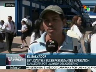El Salvador: presidente Sánchez Cerén inaugura año escolar 2016