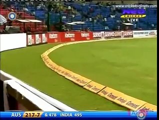 Zaheer Khan beautiful reverse swing to Hayden. Nice comeback after being hit for 4. Rare cricket video