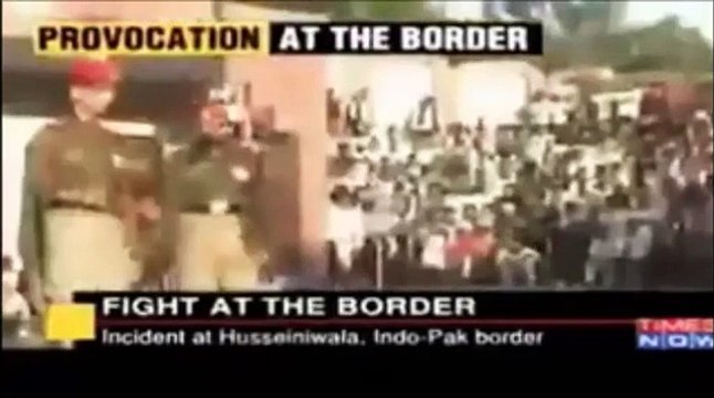 Wagha Border Parade Fight Pak Vs Ind