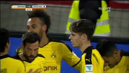 Aubameyang Goal HD - Borussia Dortmund 1-0 Sparta Prague - 19-01-2016