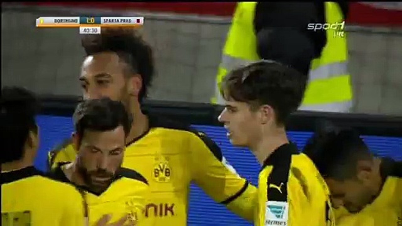 Aubameyang GOAL (0:1) Sparta vs Dortmund 19,1,2016 HD
