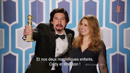 Adam Driver aux Golden Globes, guest Liev Schreiber pour le Saturday Night Live du 16/01