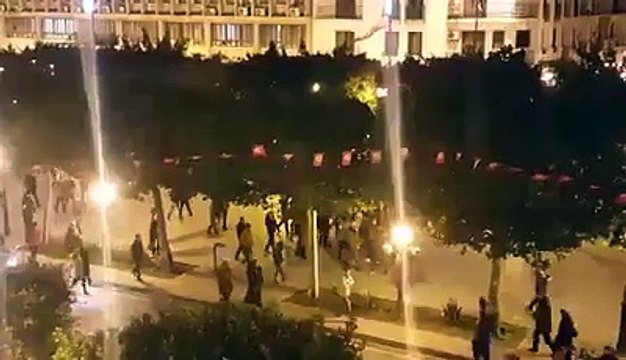عاجل في تونس شارع الحبيب بورقيبة احتجاجات على خلفيات أحداث القصرين