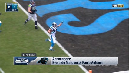 ESPN Brasil announcers call Luke Kuechly's pick-six