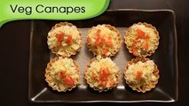 Veg Canapes | Vegetarian Quick Bite Snack Recipe | Ruchis Kitchen