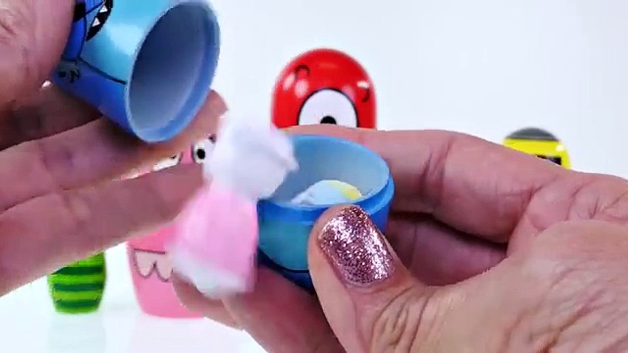 Yo Gabba Gabba STOP MOTION Play doh video --- Nesting Doll Toys Animation