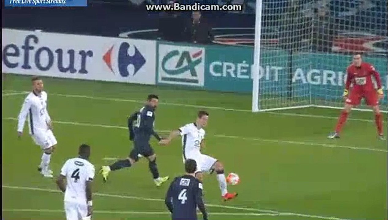 David Luiz GOAL (1:1) Paris Saint-Germain vs Touluose 19.1.2016 HD