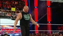WWE RAW - Brock Lesnar, Seth Rollins & Kane, June 22, 2015