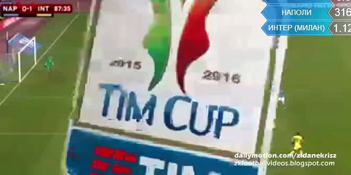 Dries Mertens Red Card - Napoli v. Inter - Coppa Italia 19.01.2016 HD