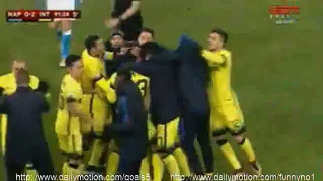 Adem Ljajic Goal Napoli 0 - 2 Inter Coppa Italia 19-1-2016