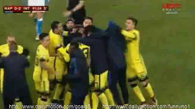 Adem Ljajic Goal Napoli 0 - 2 Inter Coppa Italia 19-1-2016