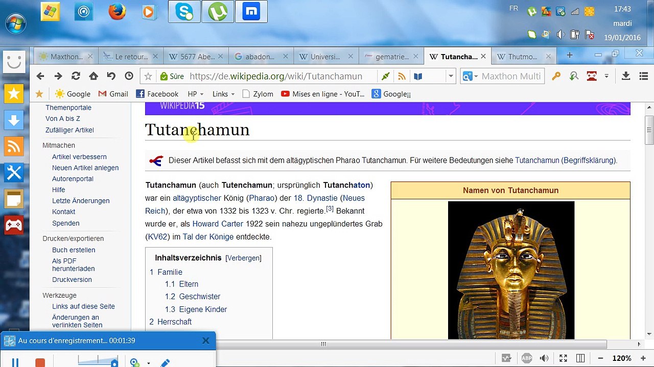 TUTHMOSIS   ET  TUTENCHAMUN