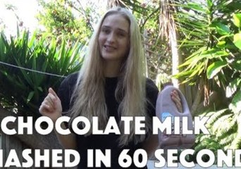 Model Devours Two Litres of Milk in 60 Seconds